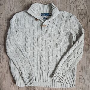Vintage Polo Ralph Lauren 100% Silk   Cable Knit Sweater
